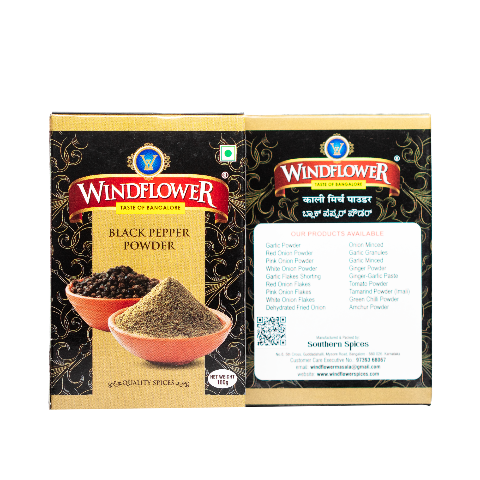 Windflower Black Pepper Powder – Pure & Aromatic Spice (100g)