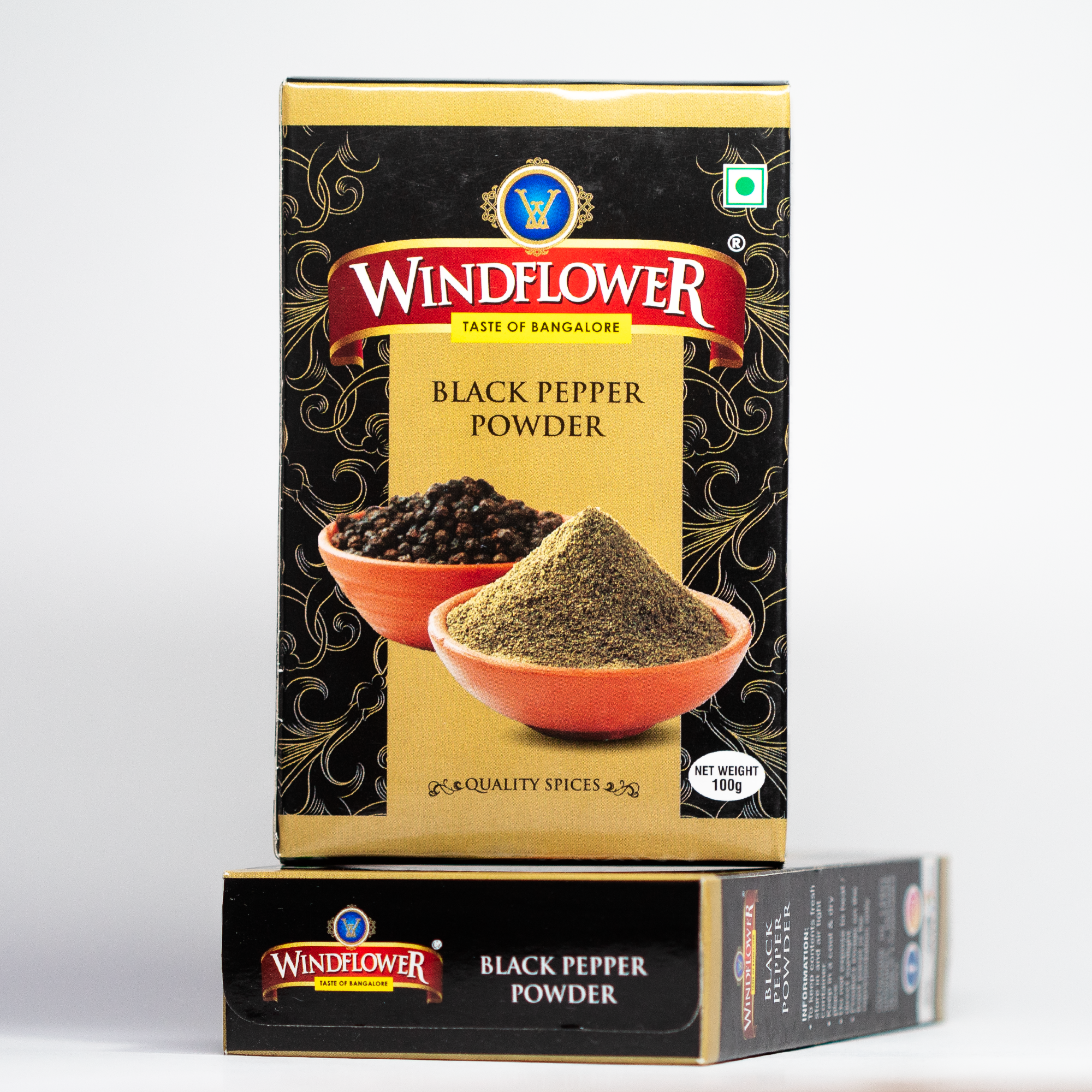 Windflower Black Pepper Powder – Pure & Aromatic Spice (100g)