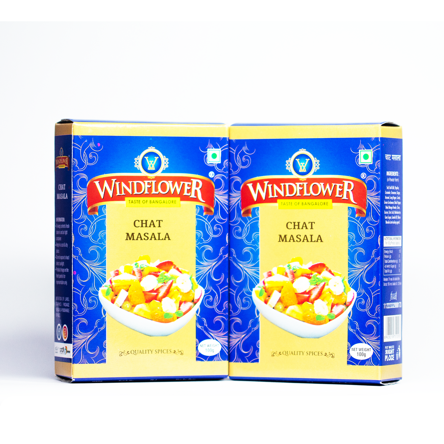 Windflower Chat masala - 100g | Taste of Bangalore | Tangy, Spicy, and Zesty!