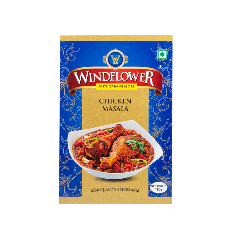 Windflower Chicken Masala - 100g | Taste of Bangalore | Spices that Bring Home the Authentic Chicken Curry Flavor!