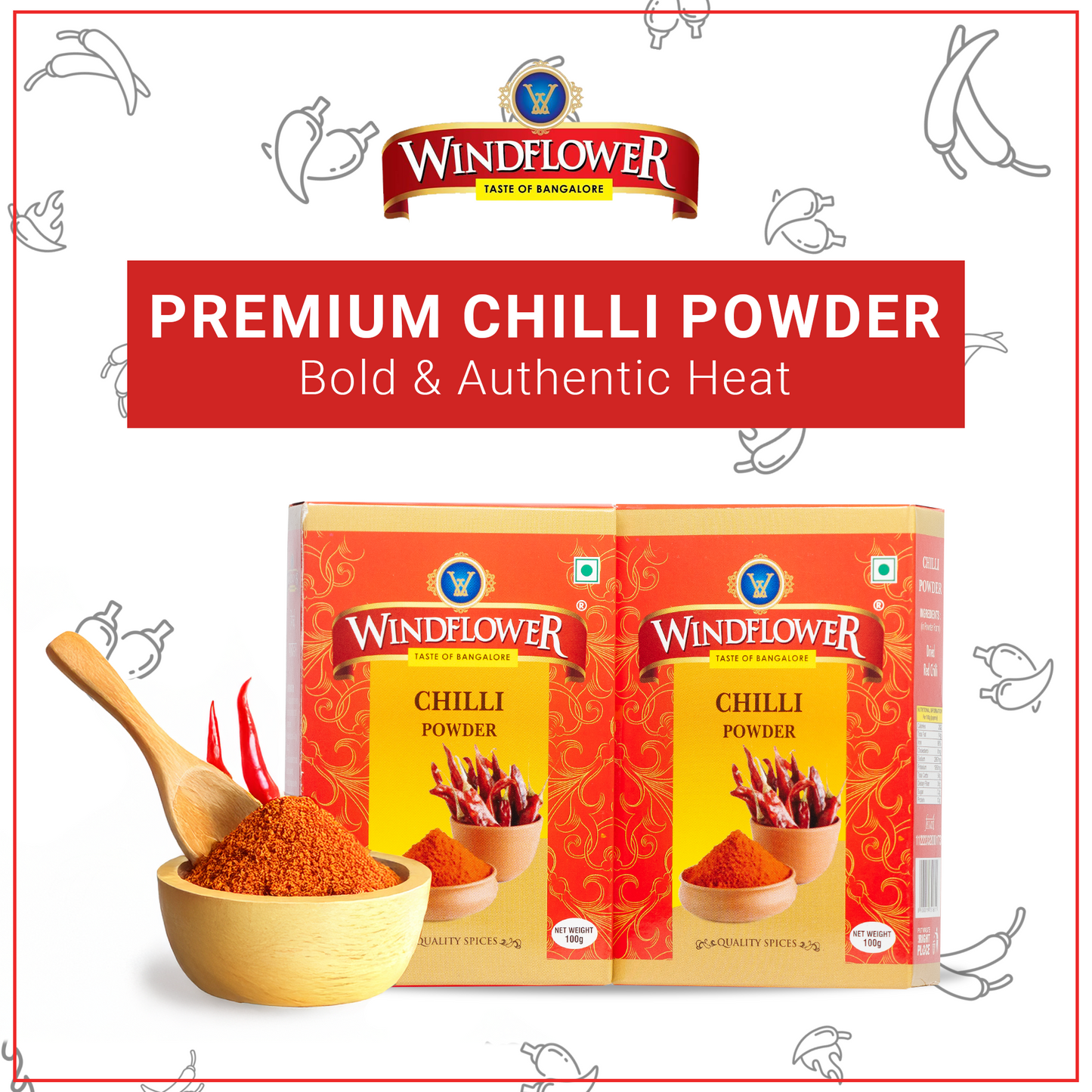 Windflower Chilli Powder – 100g | Bold & Authentic Heat