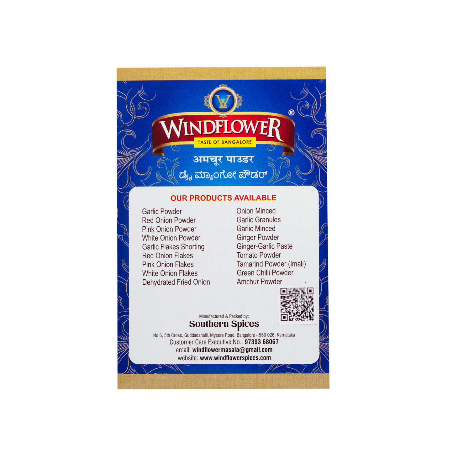 Windflower Dry Mango Powder - 100g |  Taste of Bangalore | Premium Quality Spices