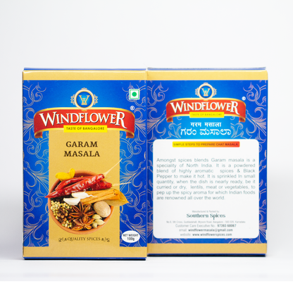Windflower Garam Masala Powder - 100g | Taste of Bangalore | Aromatic spices