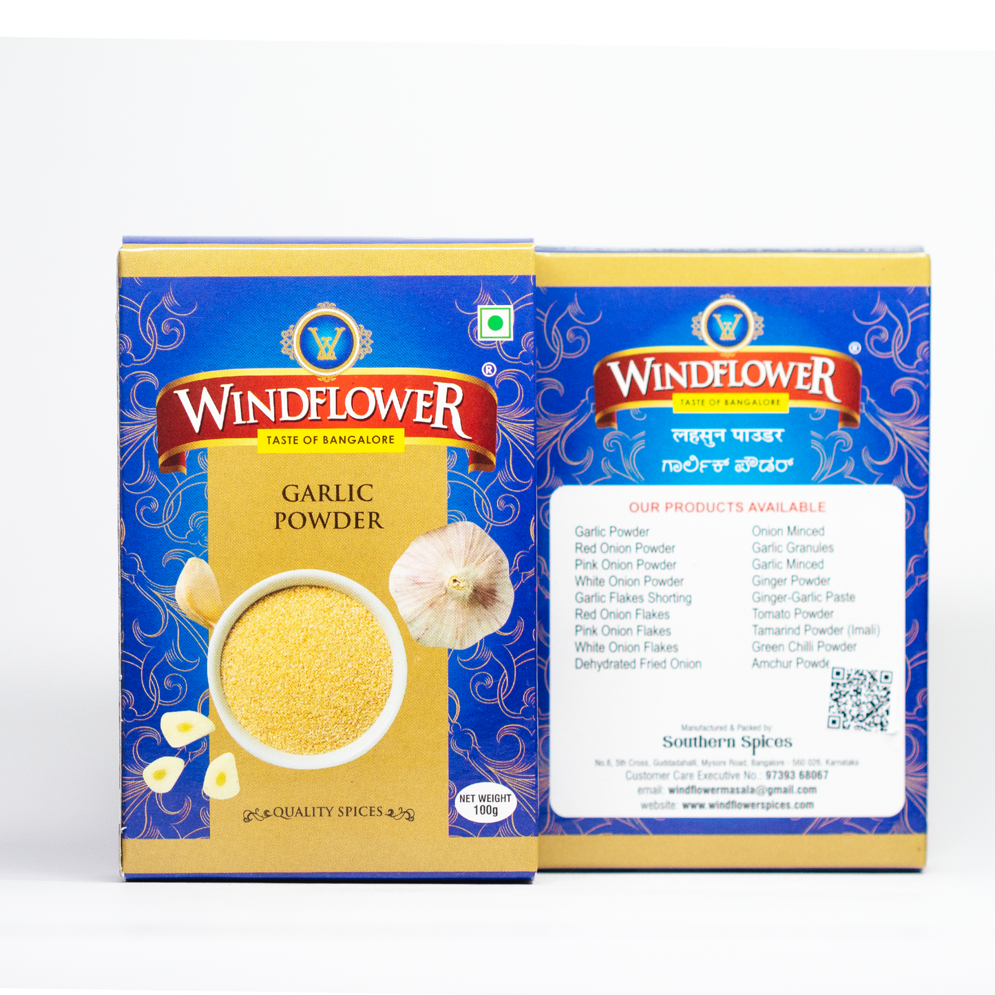 Windflower Garlic Powder - 100g | Taste of Bangalore | Authentic flavor of Premium-quality garlic.