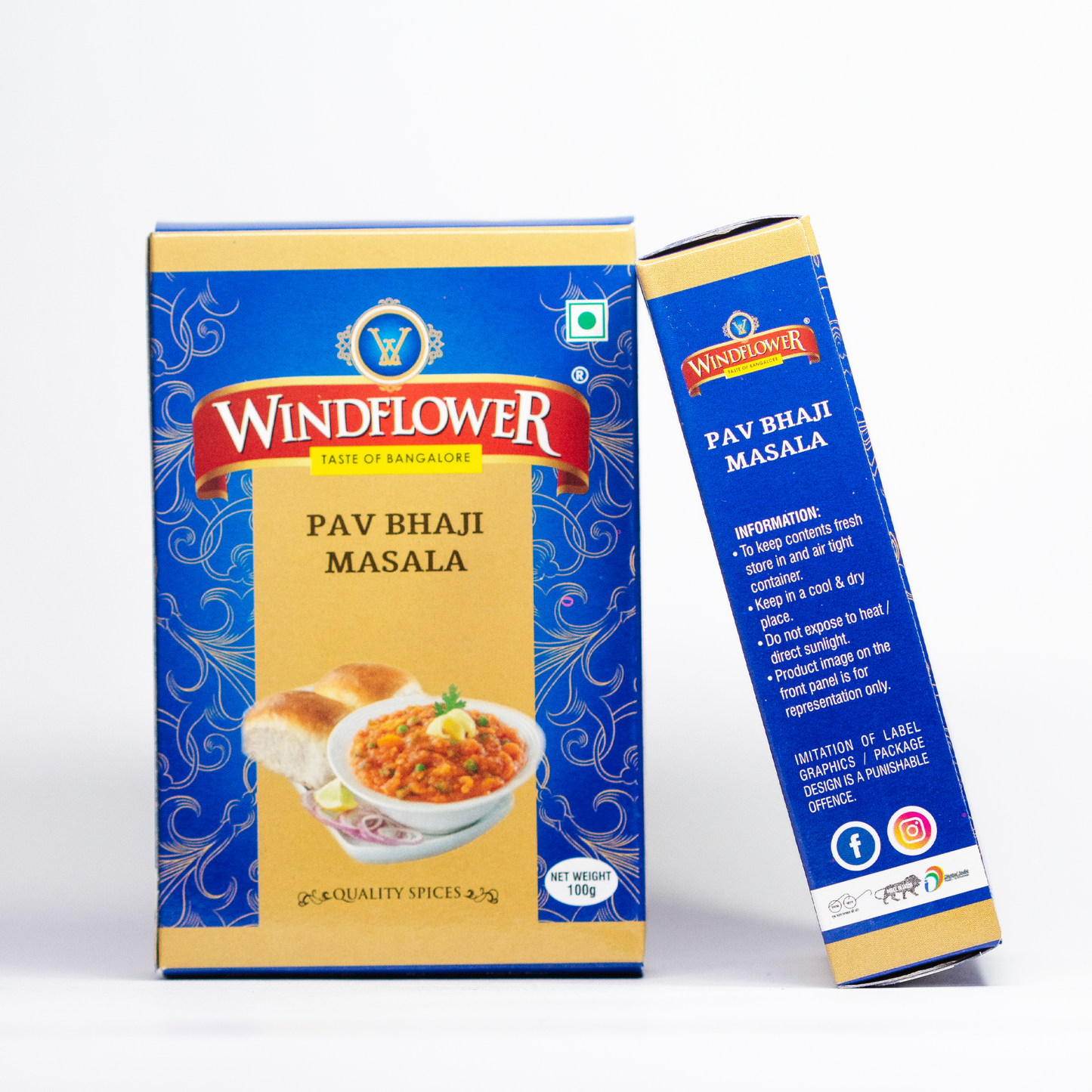 Windflower Pav Bhaji Masala - 100g | Taste of Bangalore | Authentic Mumbai street food flavor