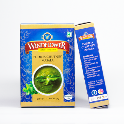 Windflower Pudina Chutney Masala - 100g | Taste of Bangalore | Premium Quality Spices