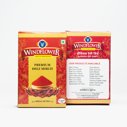 WindFlower Premium Degi Mirch - 100g | Taste of Bangalore | Quality Spices