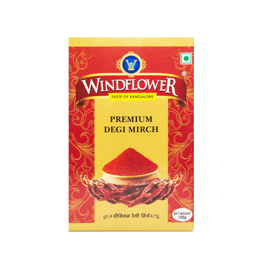 WindFlower Premium Degi Mirch - 100g | Taste of Bangalore | Quality Spices