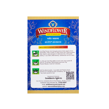Windflower Paneer Masala | Taste of Bangalore | Blended with aromatic spices, rich flavor, vibrant color,