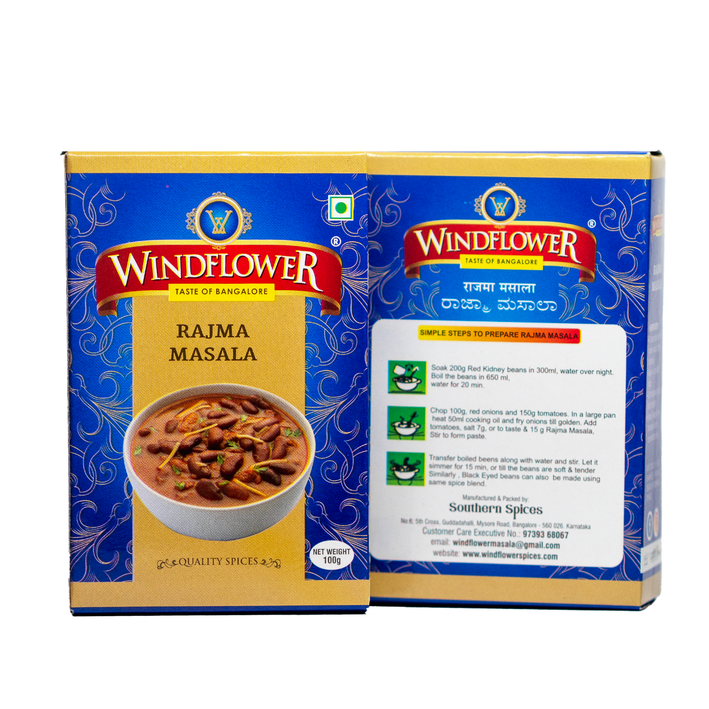 Windflower Rajma Masala - 100g | Taste of Bangalore | Authentic North Indian Spice Blend