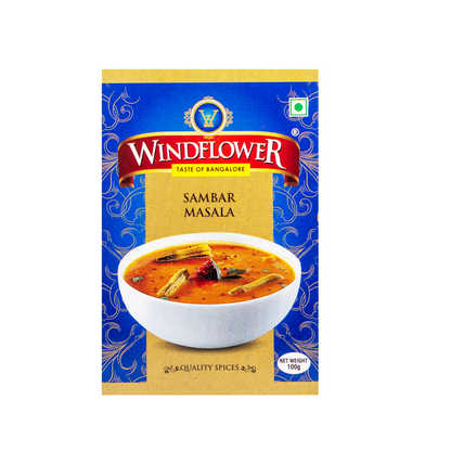 Windflower Sambar Masala - 100g | Taste of Bangalore | Perfect blend South India taste of aromatic spices