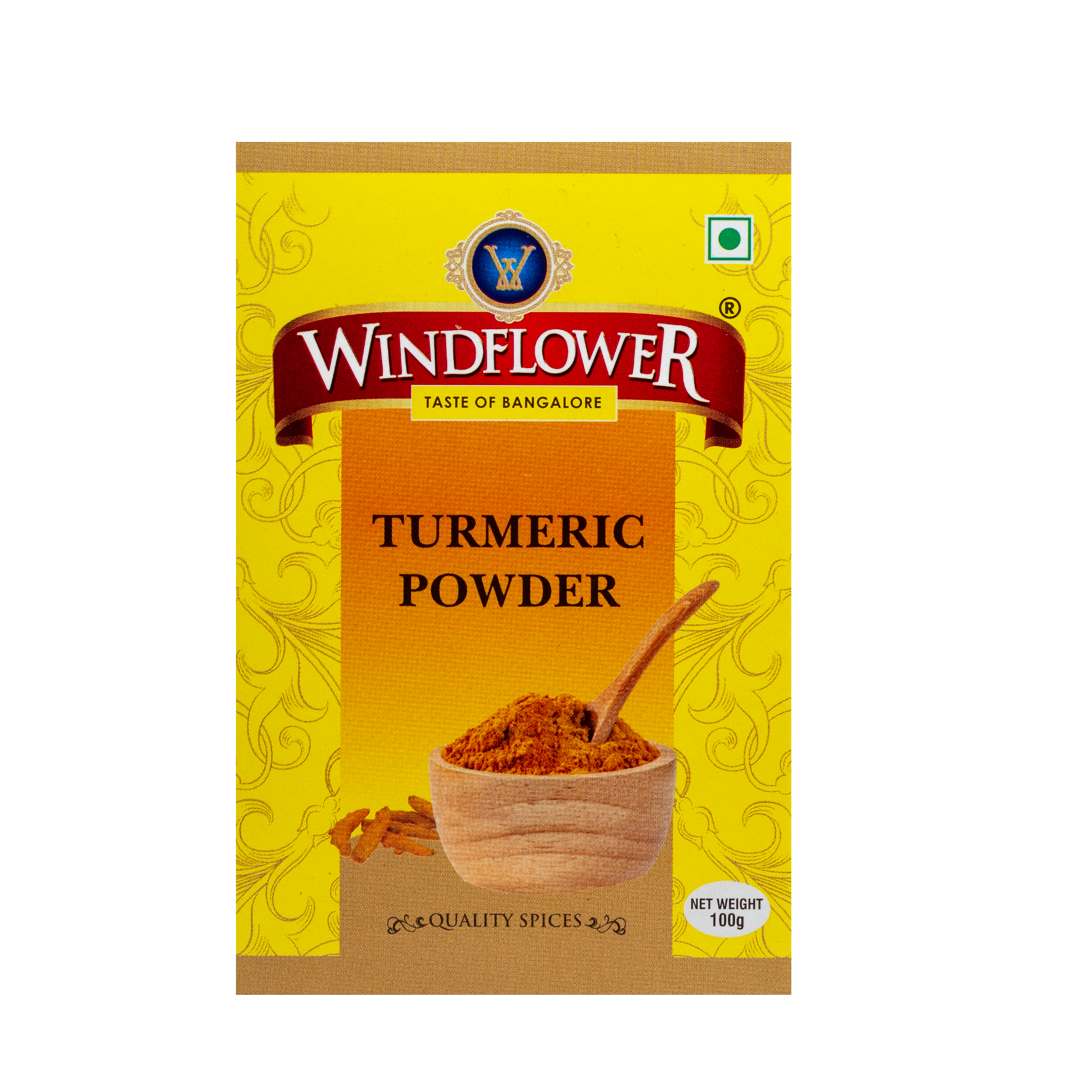 Windflower Turmeric Powder - 100g | Taste of Bangalore | Earthy aroma, authentic flavor and quality