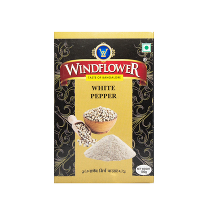 WindFlower White Pepper - 100g | Taste of Bangalore | Authentic North Indian Flavour